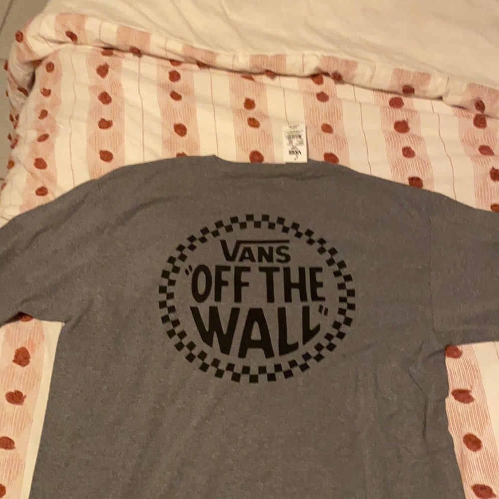 Comfy Gray Vans Tee-Shirt(design print on the back)